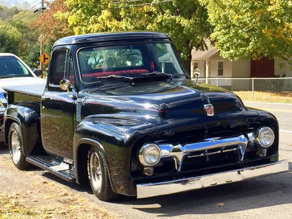 Restored classic pickup truck kept in heated indoor storage at Gateway Storage